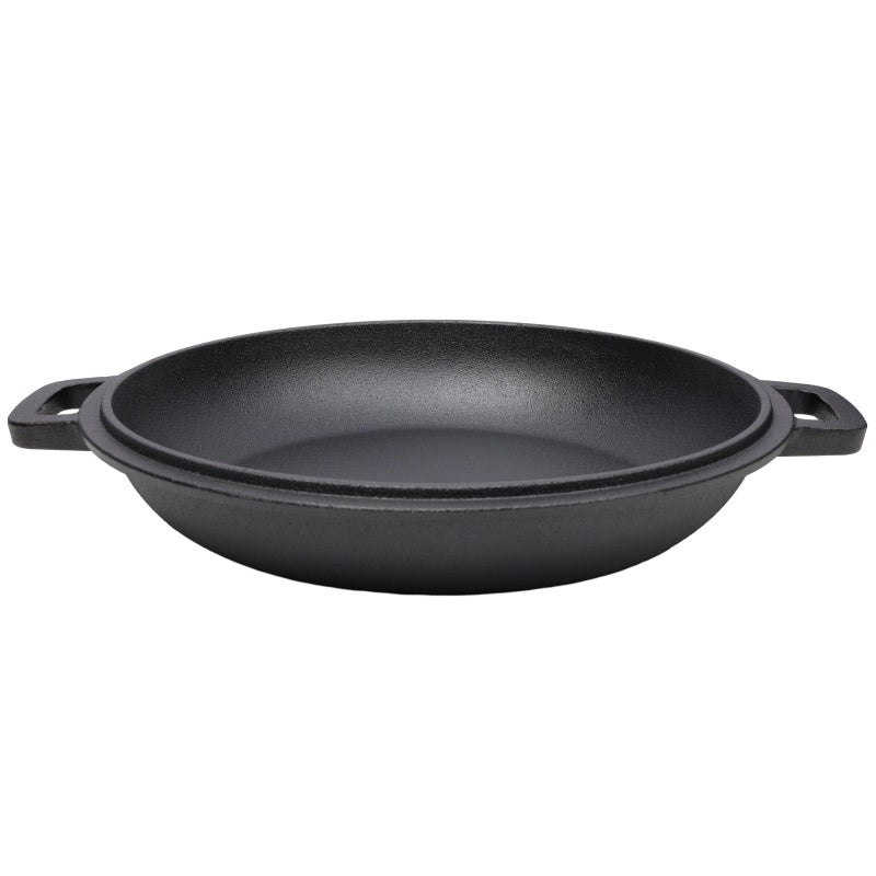 Pre-Seasoned Cast Iron Dutch Oven with Dual Handles - Black