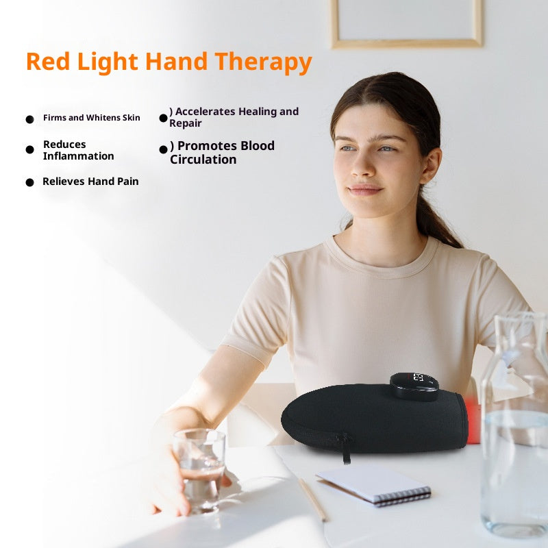 Red Light Therapy Heating Gloves - Black