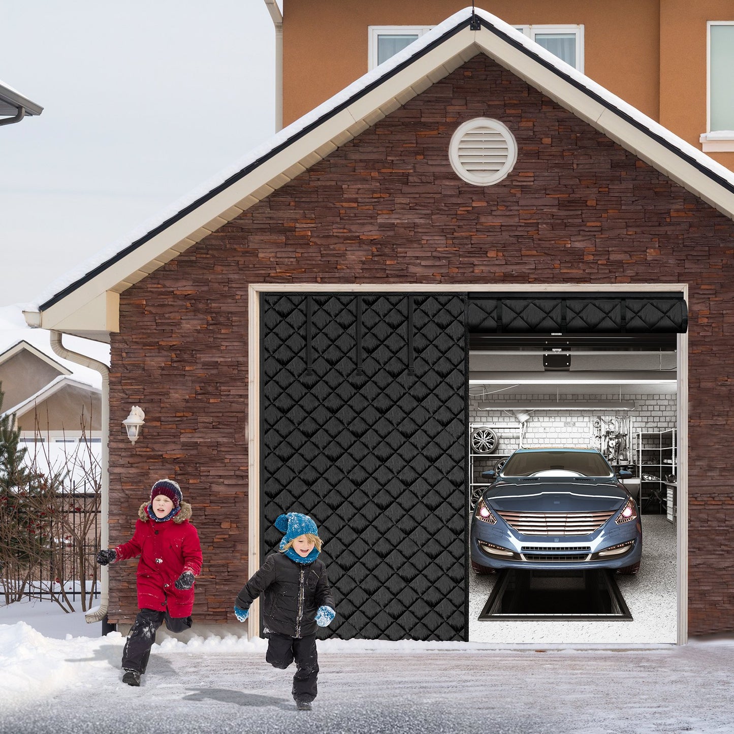 Garage Door Insulation Kit 8.3 x 7.15 ft Thermal Insulated Garage Screen