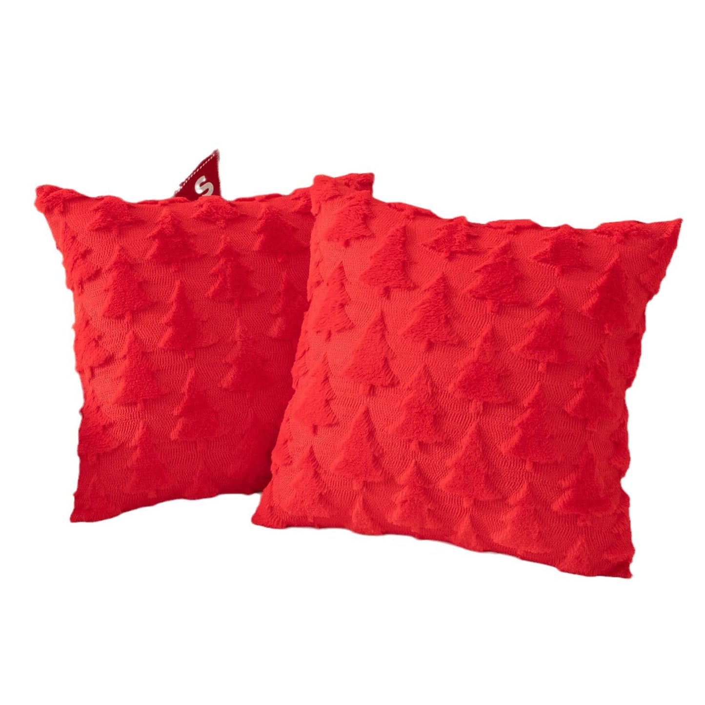Christmas Tree Pillow Cover 45x45cm Embroidered Holiday Cushion Case