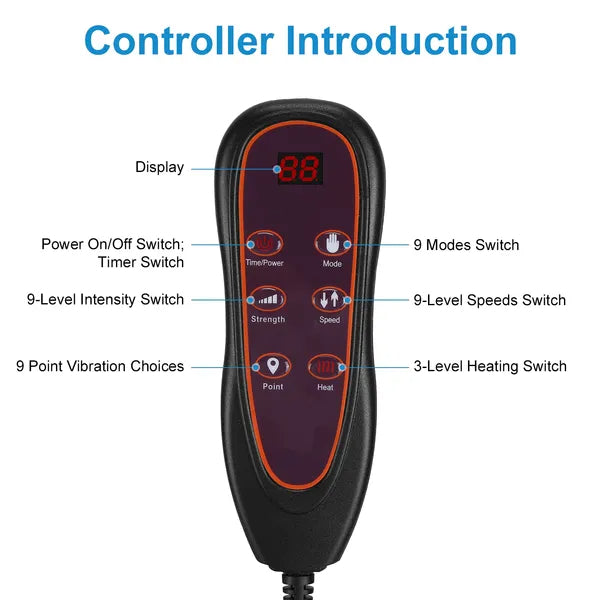 Full Body Electric Massage Mat with Heat and Vibration Therapy