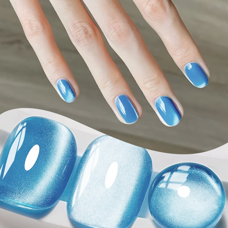 Aurora Cat Eye UV Nail Gel Polish - 12ml Magnetic Shimmer Manicure - Huancai 02