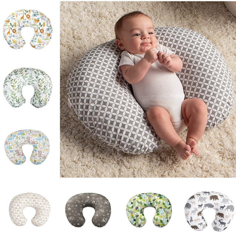 U-Shaped Nursing & Breastfeeding Pillow Cover with Detachable Print
