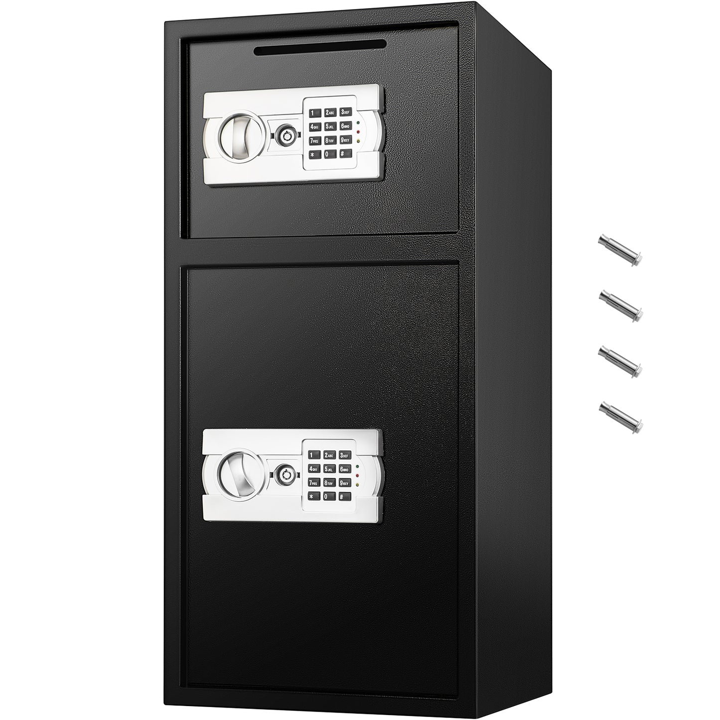 Large Double Door Security Safe - 2.6 Cubic Feet, Digital Lock, Black