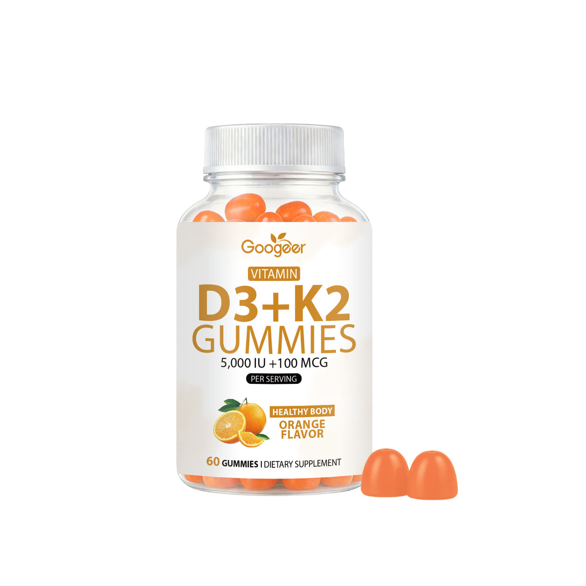 Vitamin D3 K2 Gummies - 60 Count