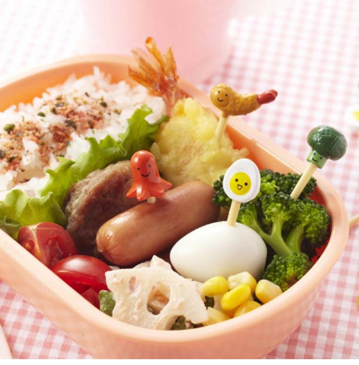Children's Fruit-Shaped Bento Fork Set - Cute Animal & Character Styles