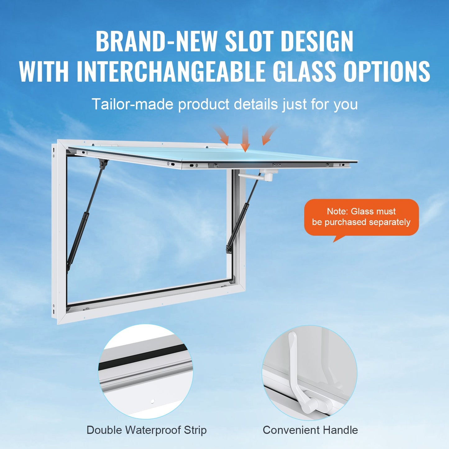 36" x 24" Concession Stand Serving Window with Awning