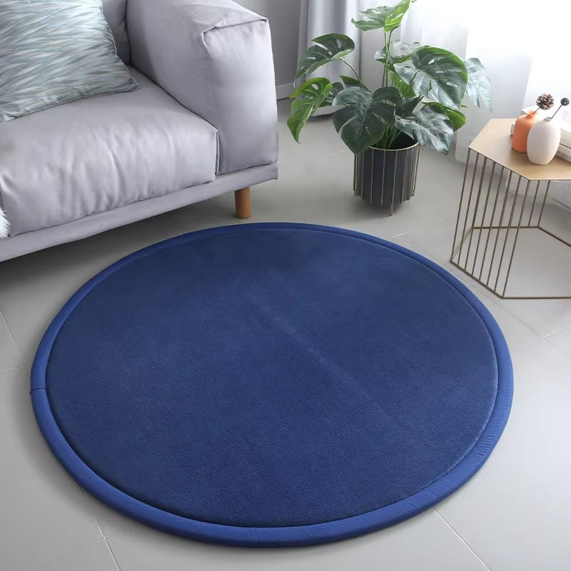 Round Thickened Polyester Floor Mat - Modern Minimalist Home Decor