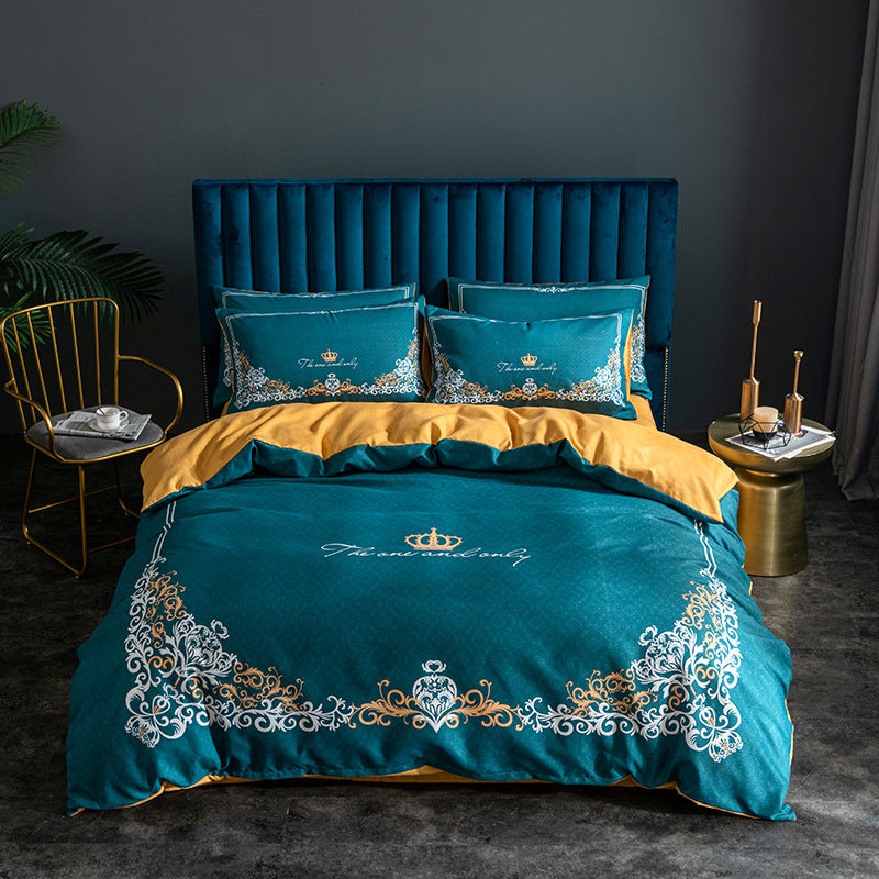 Large Four-Piece Bed Sheet Set - Soft, Skin-Friendly Bedding