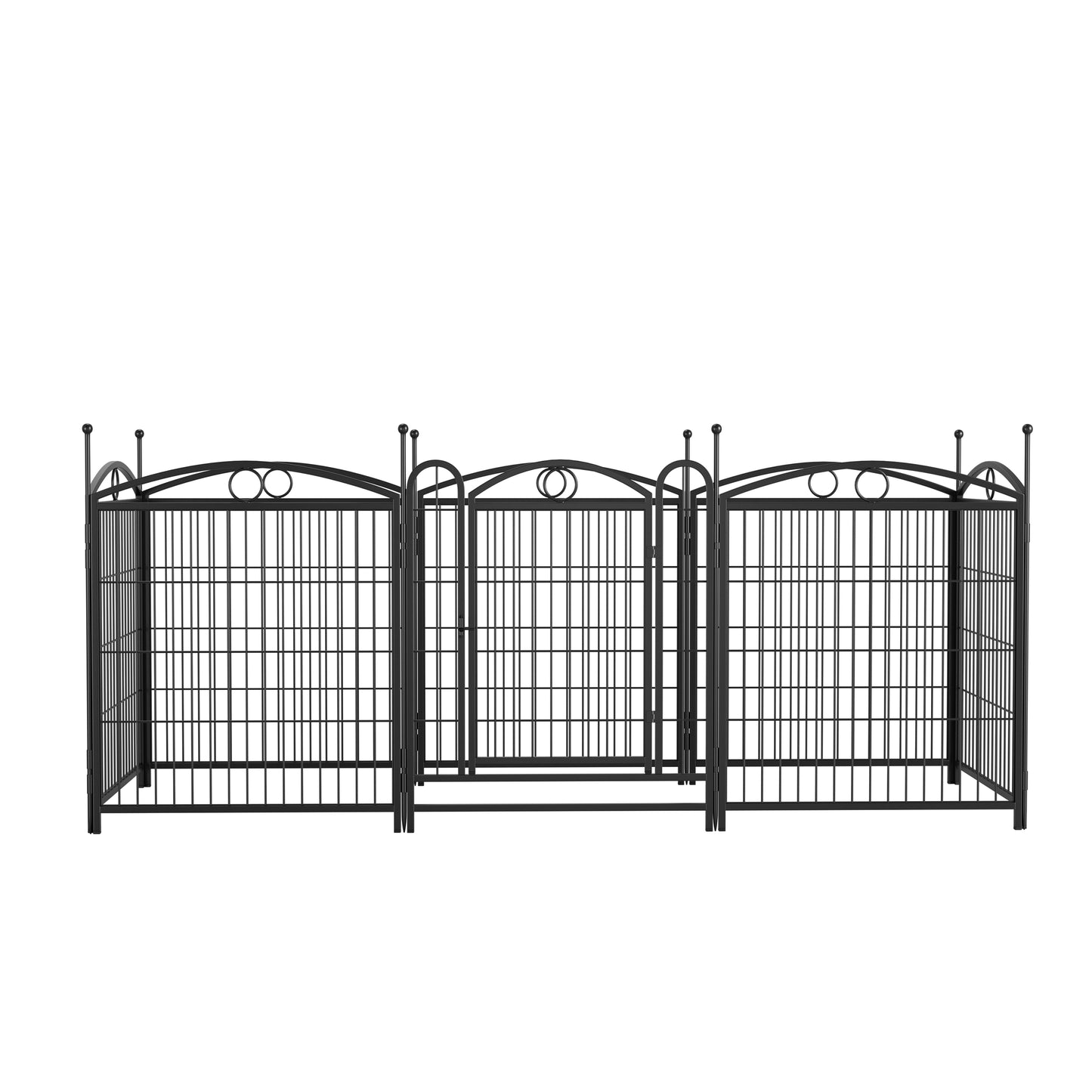 Indoor Outdoor 32 Inch Metal Dog Playpen with Doors - Heavy Duty Pet Fence