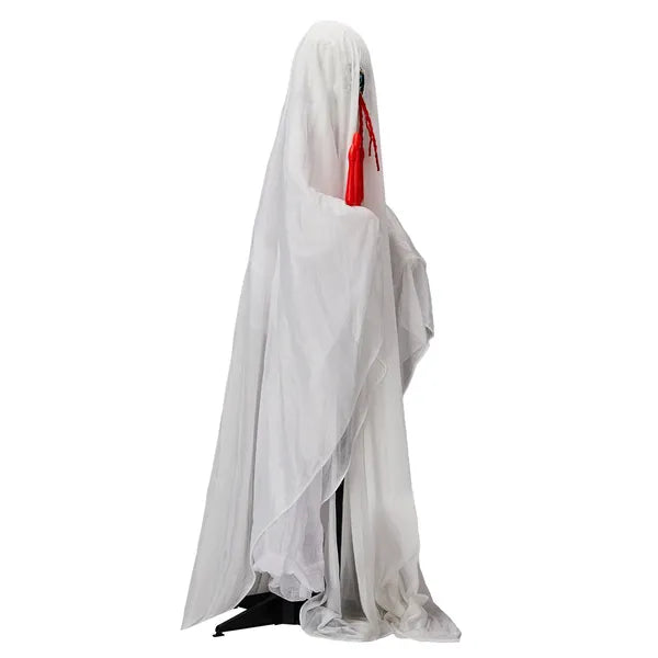 Life-Size Sound-Activated Halloween Ghost Decoration - 4.3ft