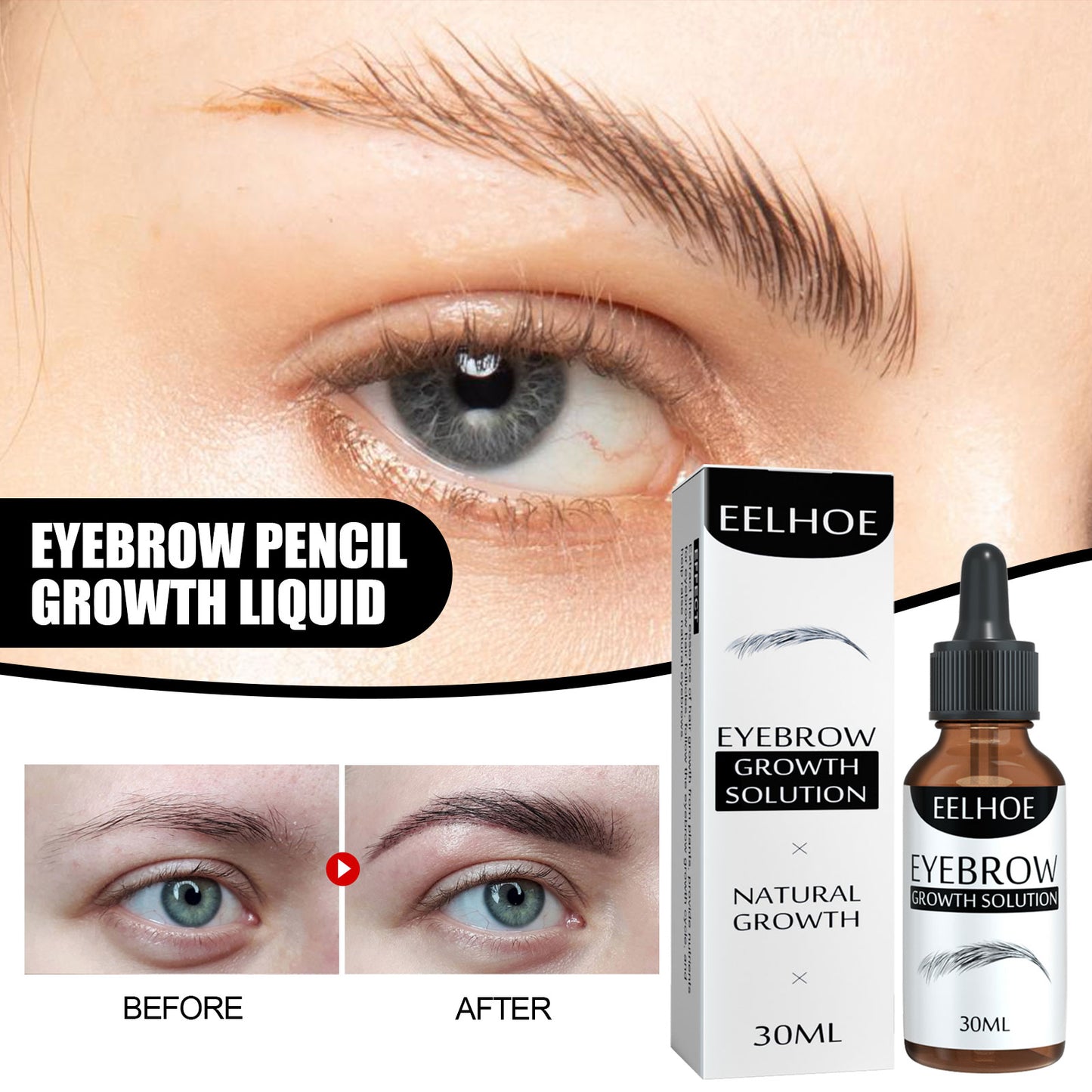 Natural Eyebrow Growth Serum - Nourishing Follicle Repair & Thickening Oil