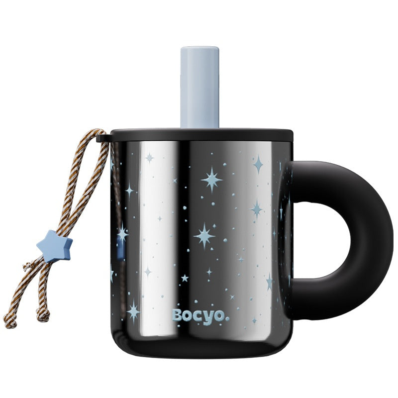 Stainless Steel Coffee and Tea Travel Mug 600ml Insulated Cup - Black & White