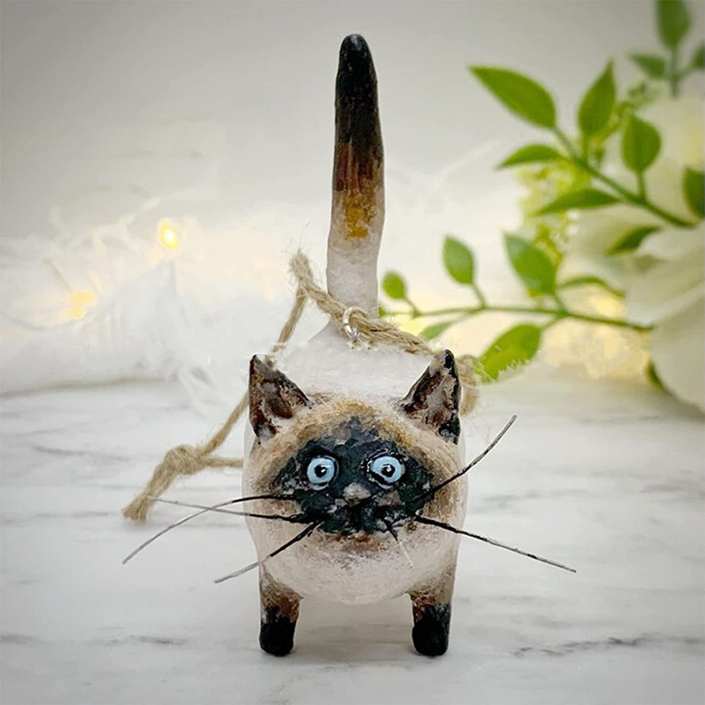 Cute Cat Resin Crafts Pendant Ornament for Home & Garden Decor