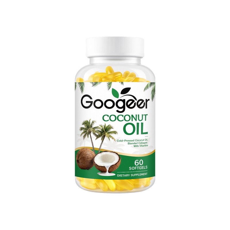 Coconut Oil Soft Capsule - 60 Softgels with Vitamin E