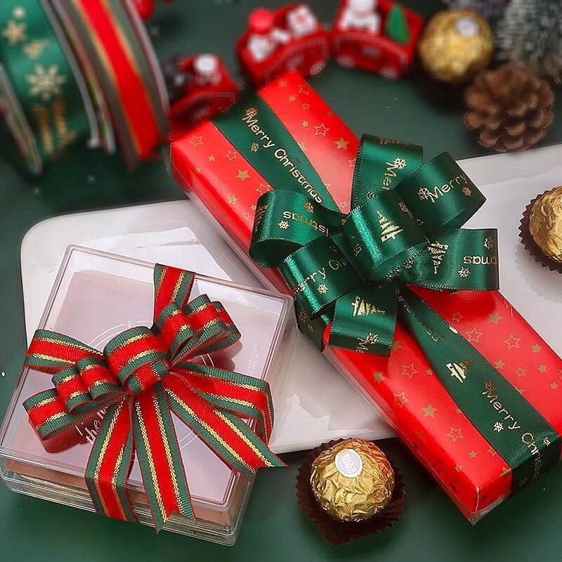 Christmas Ribbon for Gift Wrapping and Cake Decoration - 25 Yards