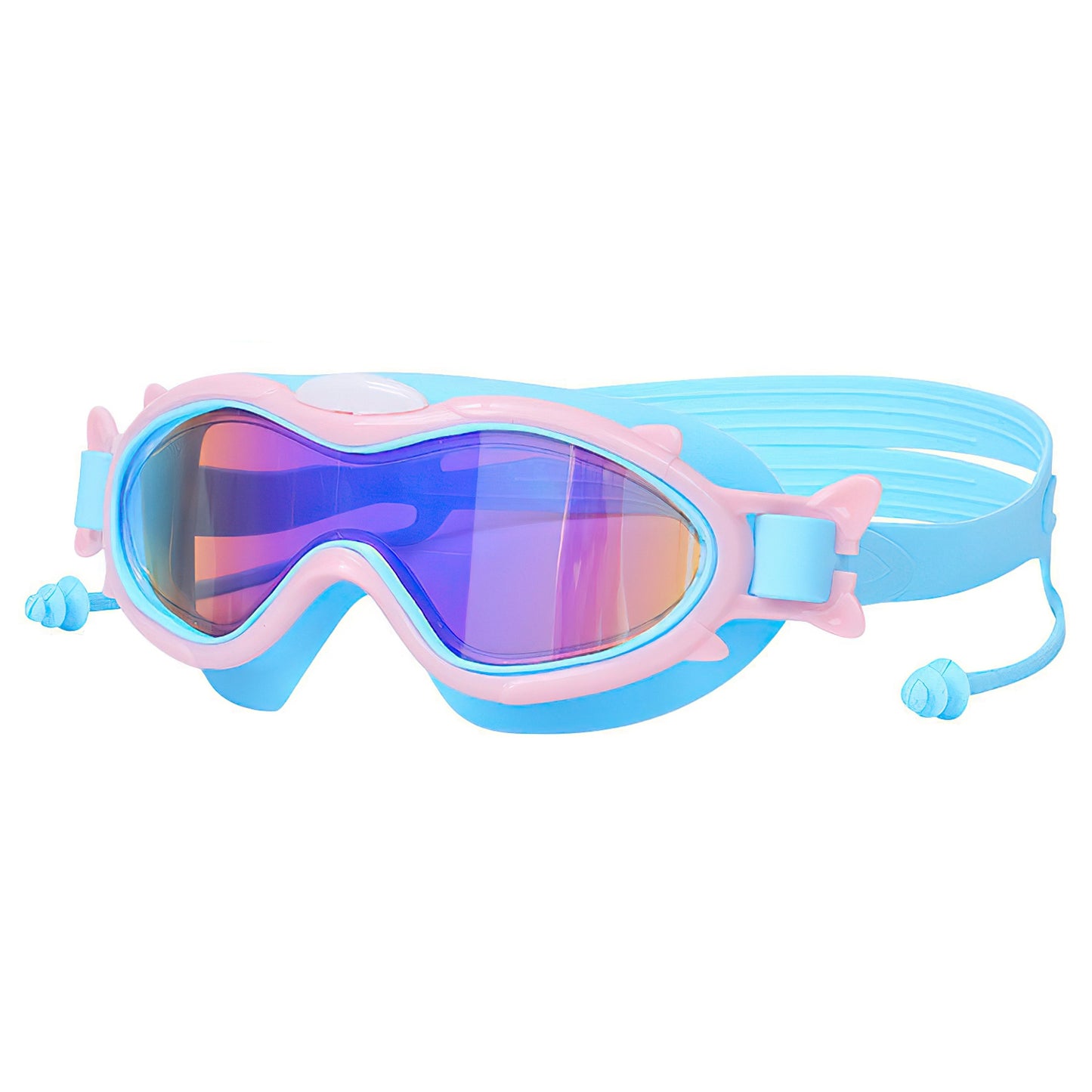 Kids Swim Goggles with Ear Plugs - UV Protection, Anti-Fog, Leak Proof