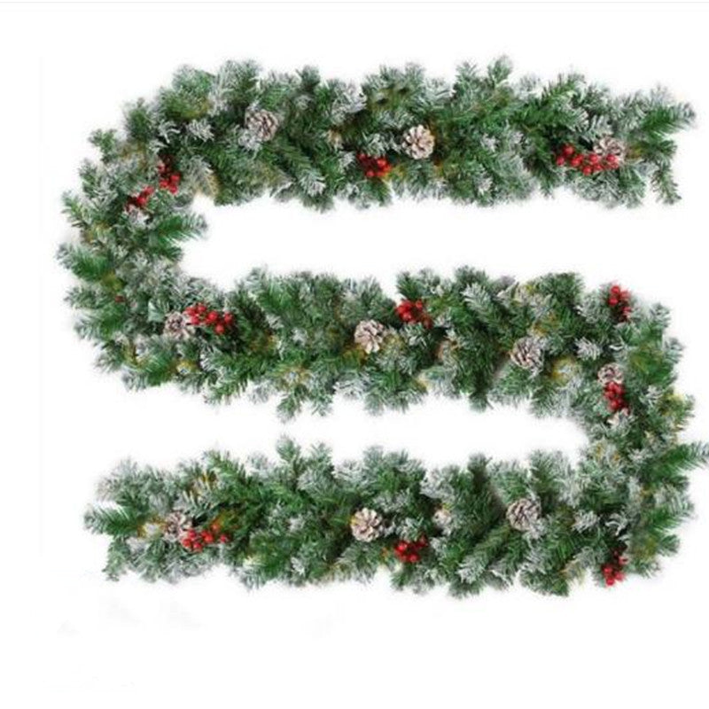 PVC Rattan Garland Christmas Decoration - White & Pine Variants