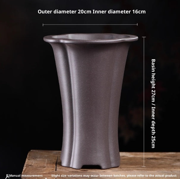 Purple Sand Orchid Pot for Flowers - Clivia & Phalaenopsis Planters