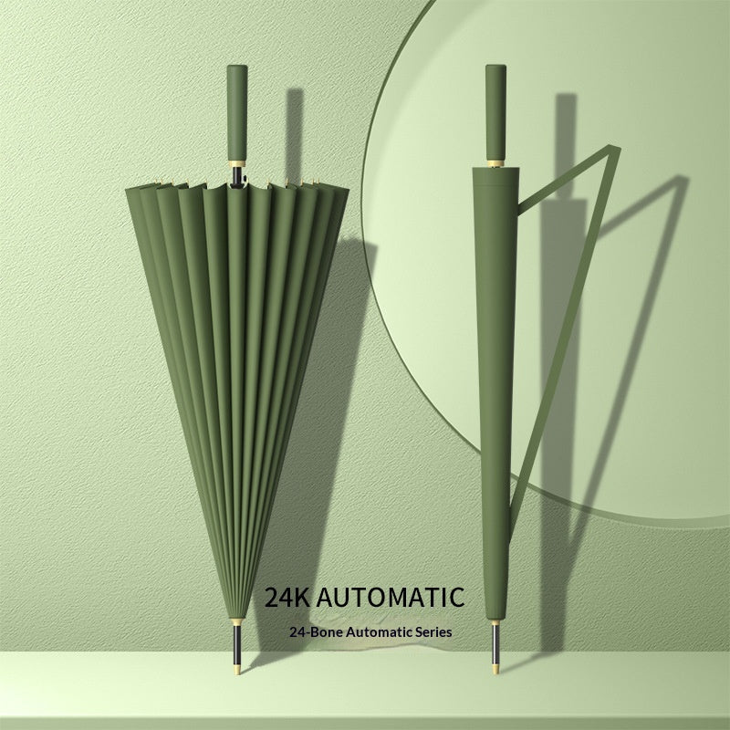 Large Automatic Long-Handled Umbrella for Sunny and Rainy Weather