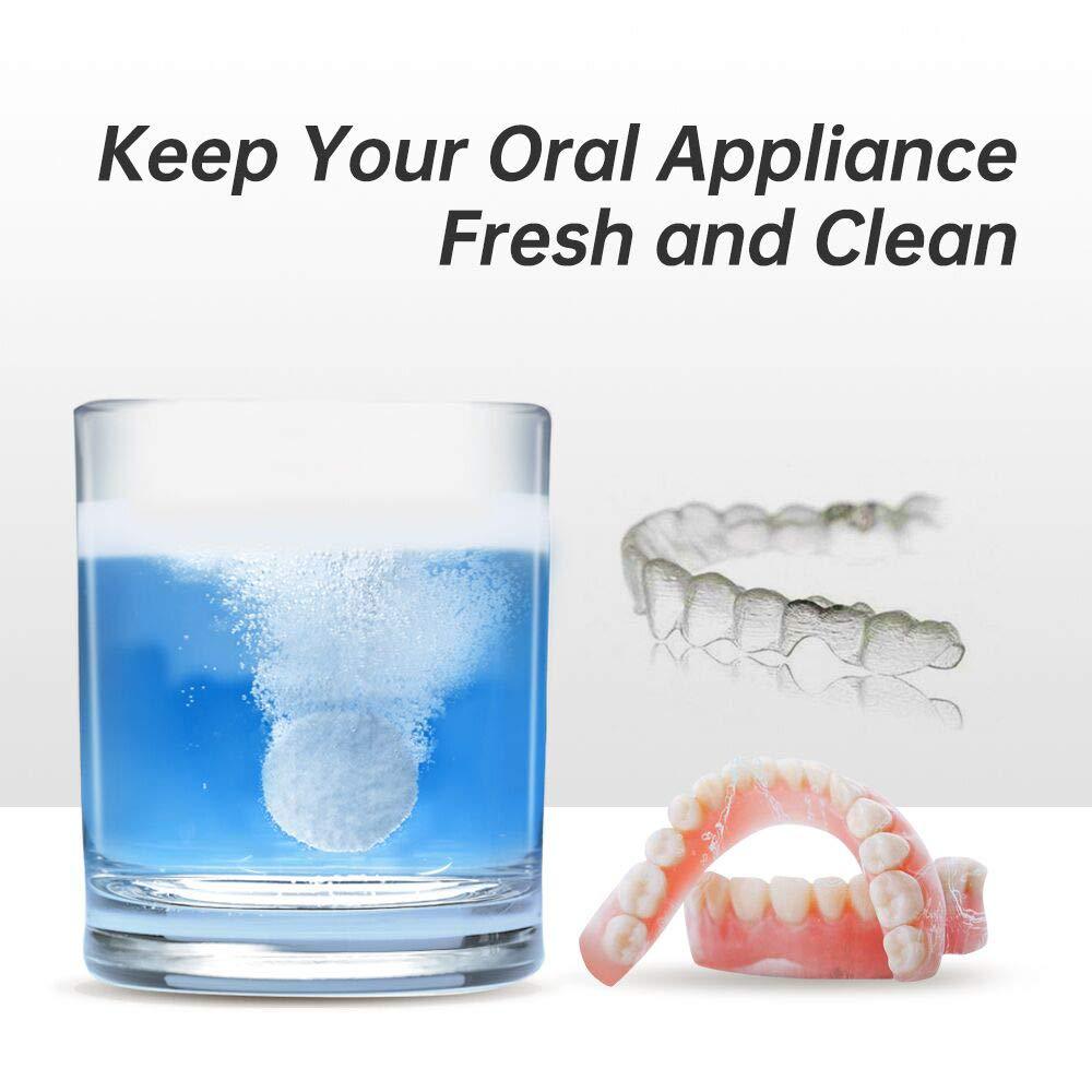 Dentures Cleaning Effervescent Tablets Stain Removal Oral Care