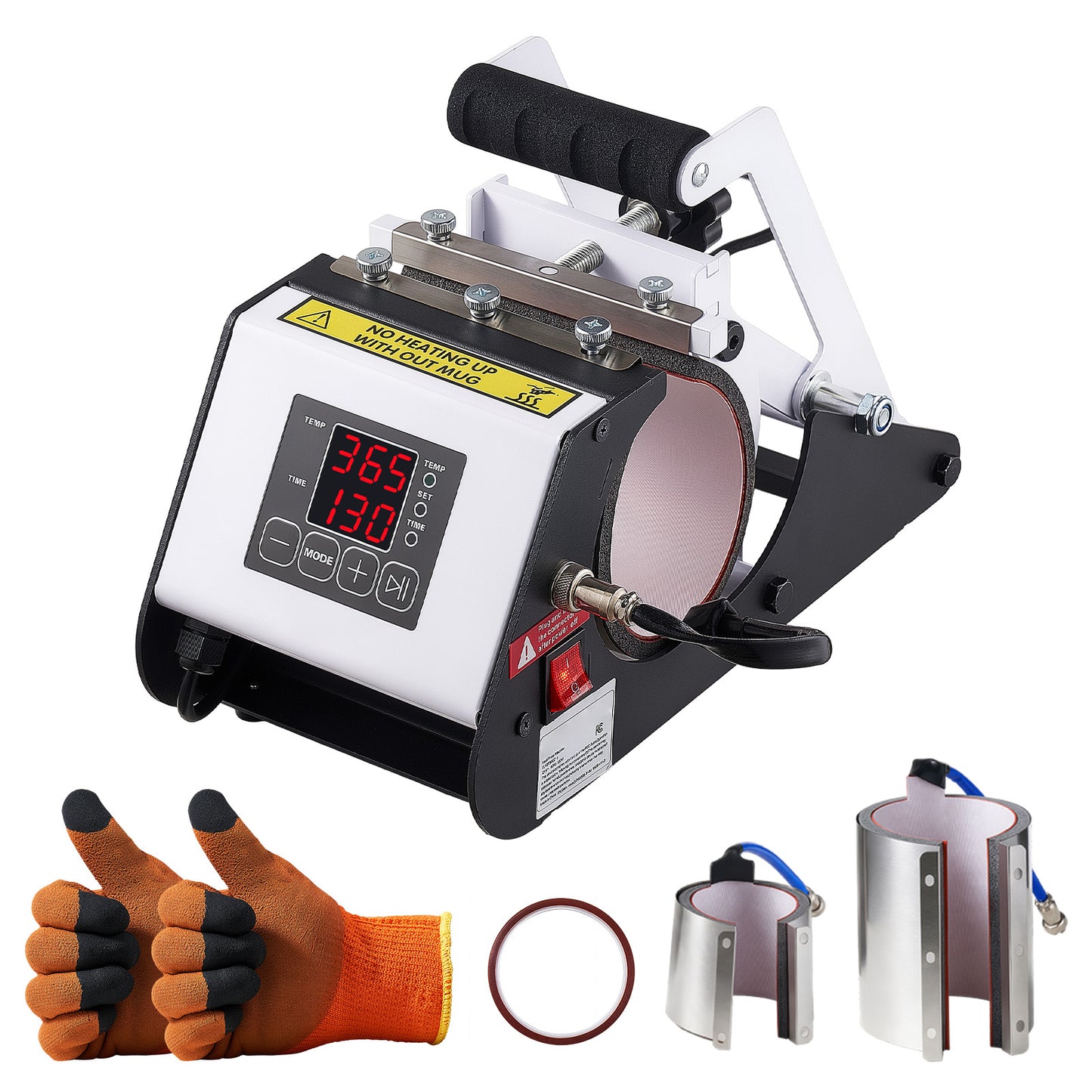 40 Oz Tumbler Heat Press Machine for Sublimation - Fast & Even Heating, Includes Tape & Gloves