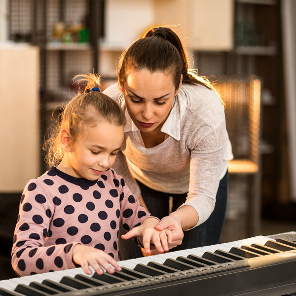 61-Key Electronic Keyboard with Light-Up Display & Stool Set