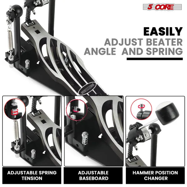 Heavy Duty Adjustable Bass Drum Pedal with Felt Beater