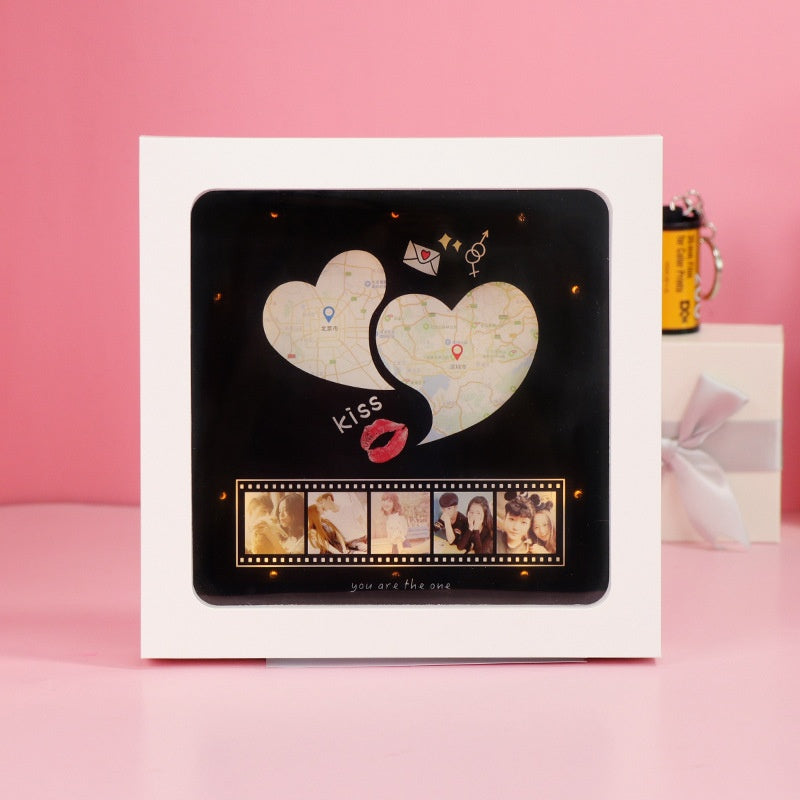 Personalized Love Map Night Light - Long-Distance Couples Gift