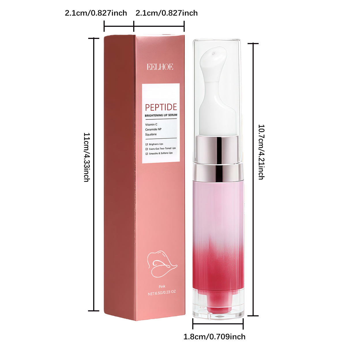 Lip Brightening Moisturizer - Nourishing Lip Essence 6.5g Pink Box