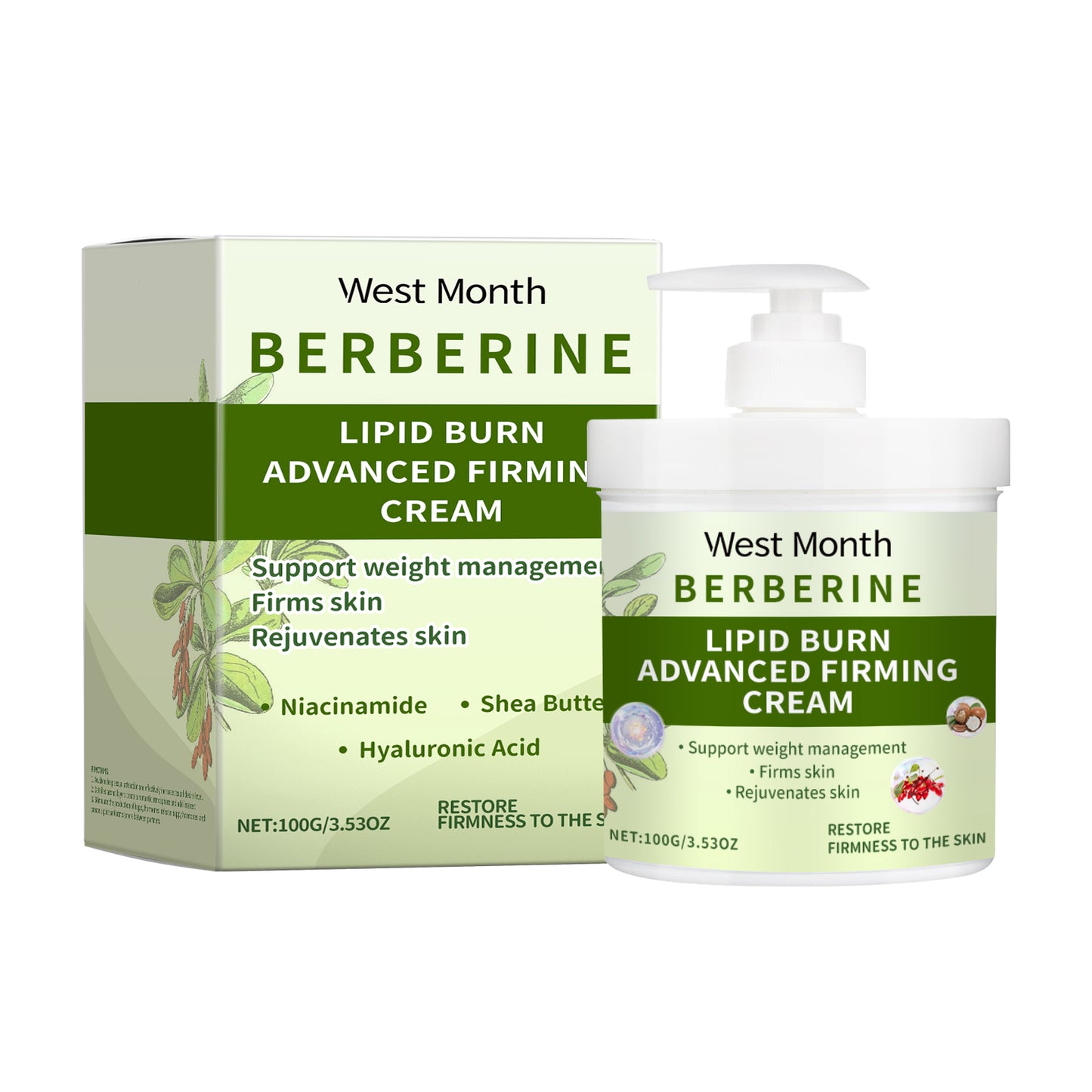 Firming Body Cream with Hyaluronic Acid - Moisturizing & Skin Tightening