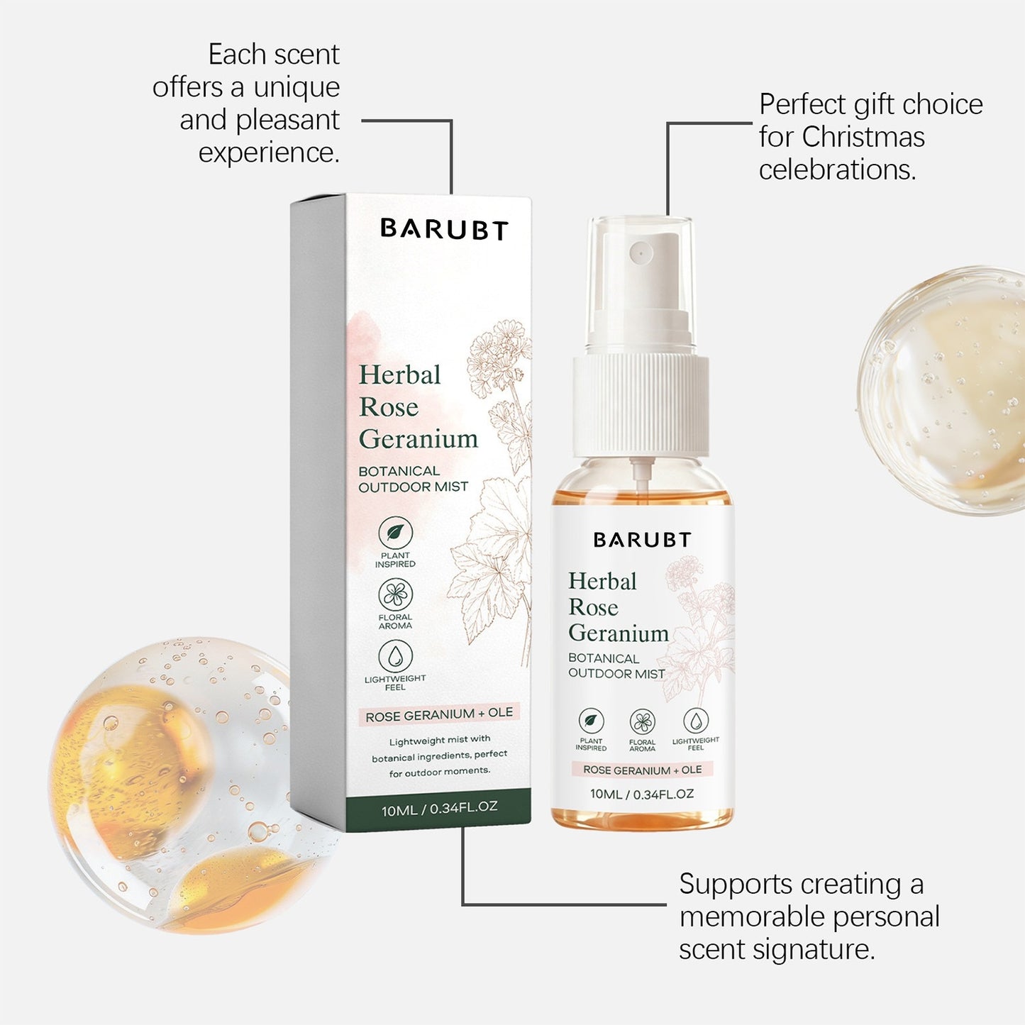 Botanical Outdoor Face Mist - 10ml Hydrating Skin Care Spray