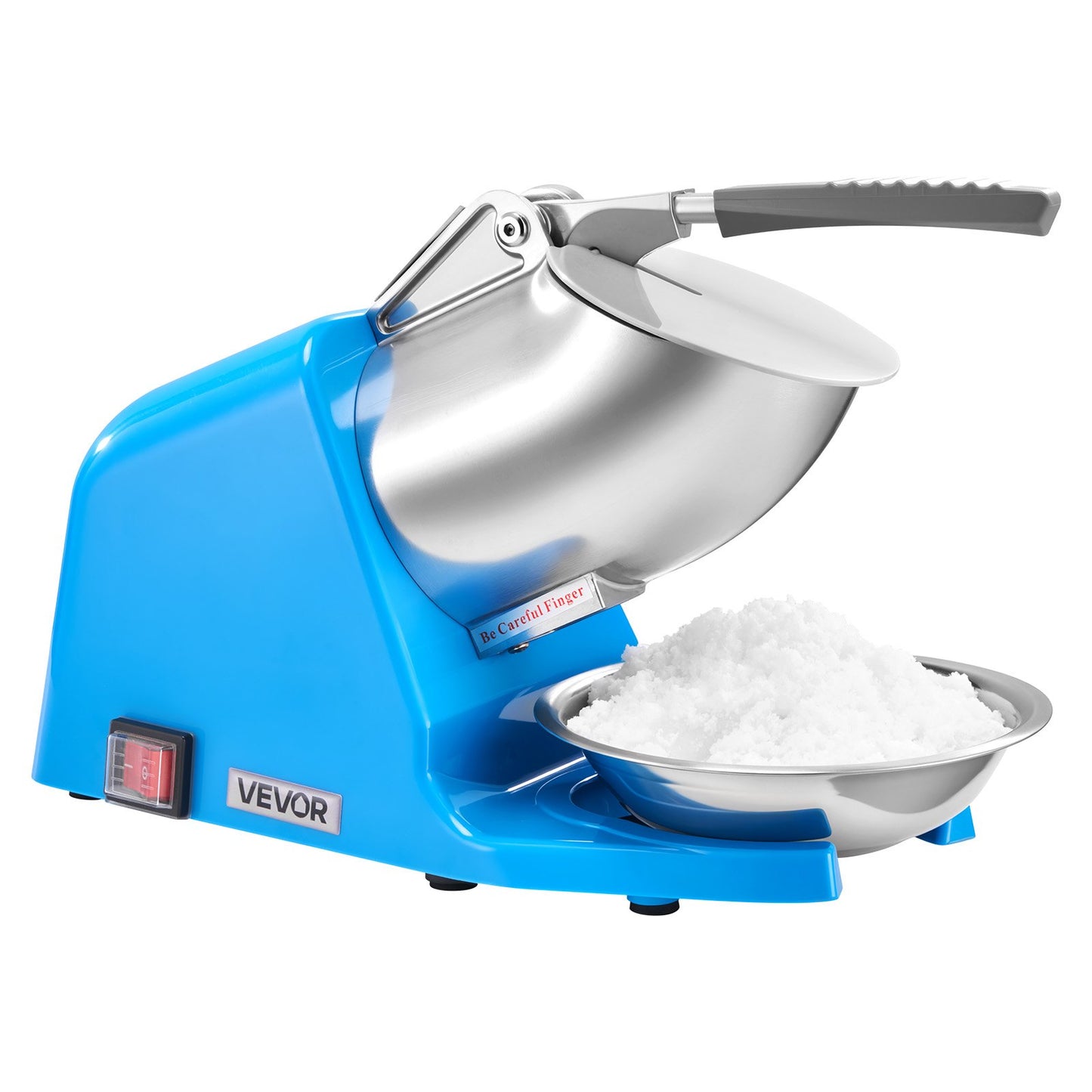 Electric Snow Cone Maker Ice Crusher 286LBS/H Blue Compact Kitchen Appliance
