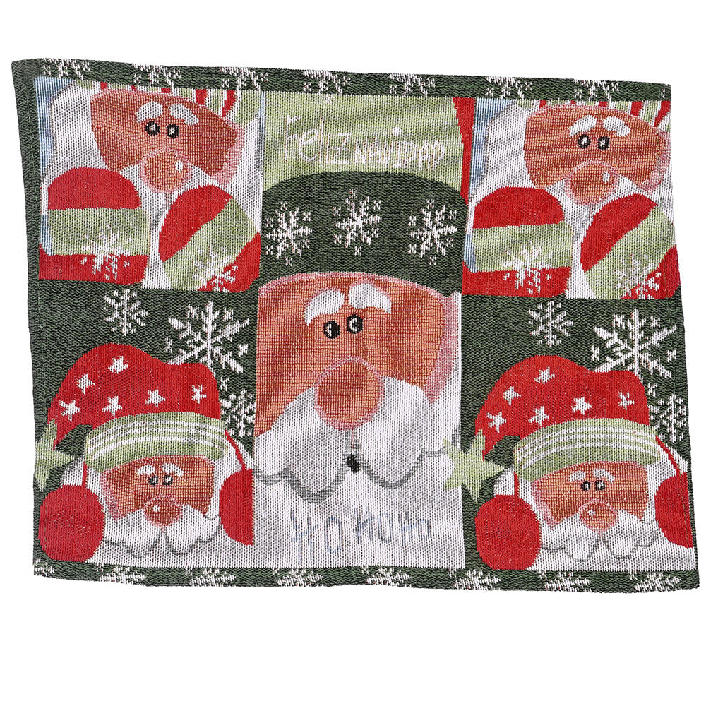 Christmas Knitted Cloth Placemats Set - Holiday Table Decor for Home