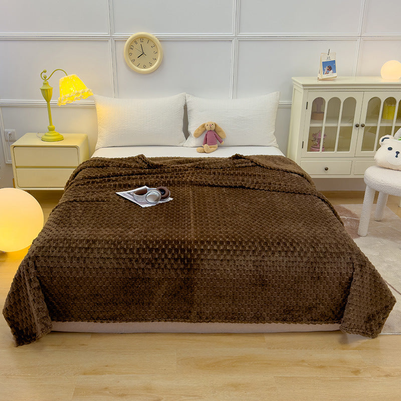Car Office Air-Conditioning Blanket with Gold Turtle Velvet - Multi Color & Size
