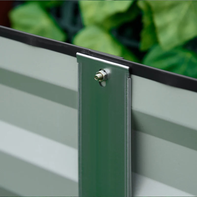 Galvanized Raised Garden Bed for Vegetables Flowers Herbs 95" L Gray