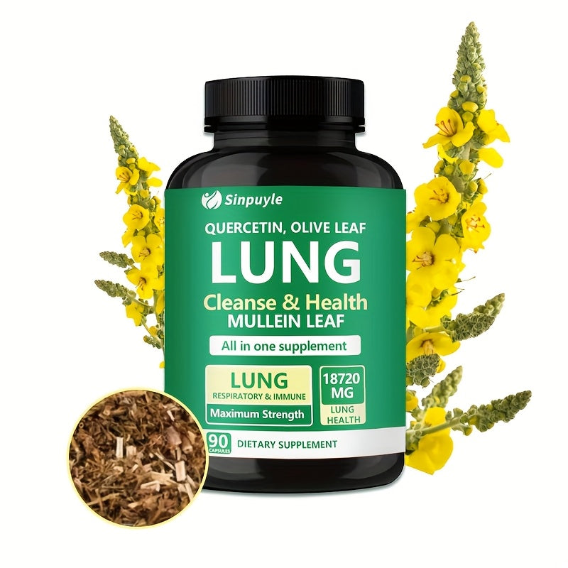 Lung Cleanse & Respiratory Support Supplement - Mullein Leaf & Quercetin
