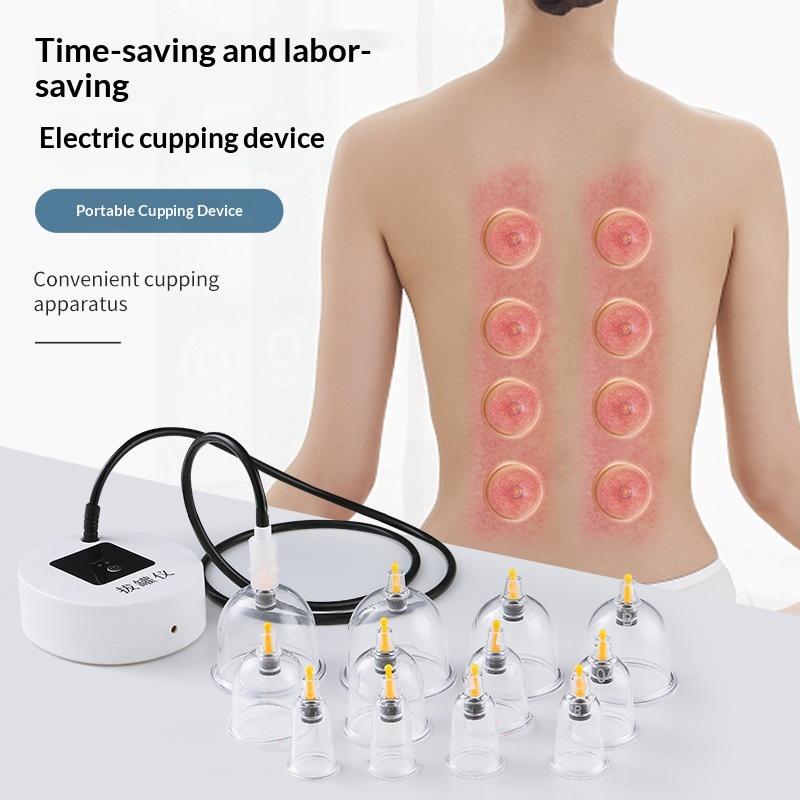 Negative Pressure Cupping Device with Rechargeable Pump and Relief Valve - Home Therapy