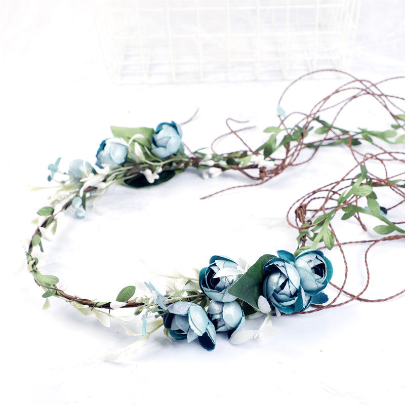Seaside Flower Wreath Headband for Holiday & Party Decor