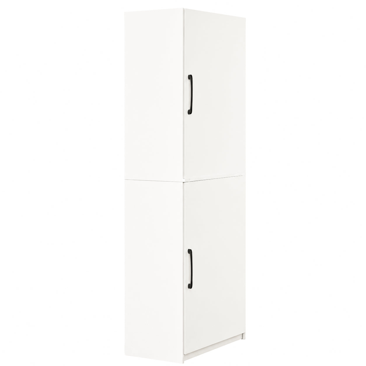 White Corner Kitchen Pantry Cabinet - 70.87" Tall L-Shaped Storage