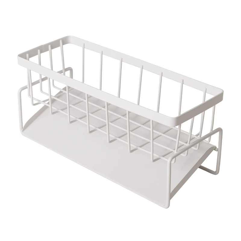 Kitchen Storage Rack with Drainage - White, 1 Layer Home Organizer