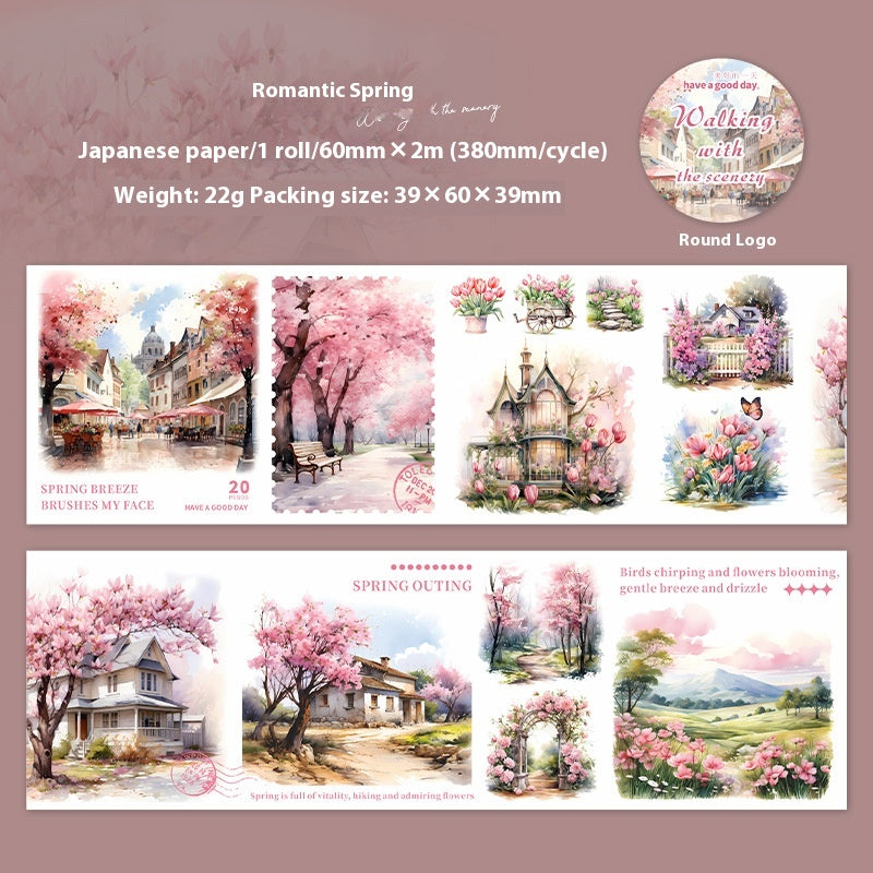 Decorative Landscape Tape Set - 6 Models for DIY Home & Garden Projects