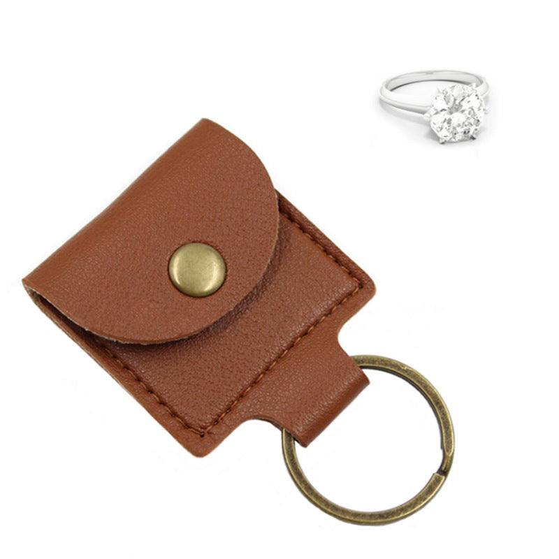 Guitar Pick Keychain Case - PU Leather Storage Bag for Musical Instruments