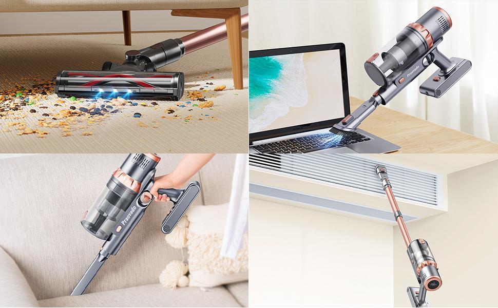 Wireless Handheld Pet Hair Vacuum Cleaner with Strong 45KPa Suction and Touch Display