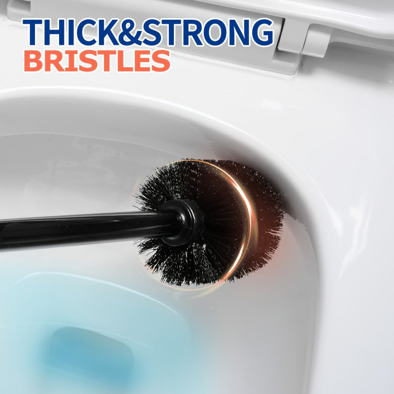 Portable Toilet Brush Set with Holder - Family Bathroom Cleaning Tool