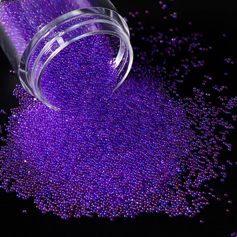 Micro Glass Bead Nail Art Decorations Non-Porous Bubble Ornaments