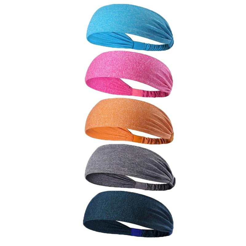 5-Piece Non-Slip Workout Headbands for Fitness & Yoga