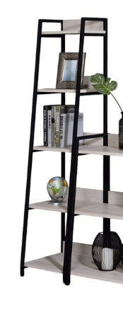 16" Freestanding Natural & Black Bookshelf with Open Compartments