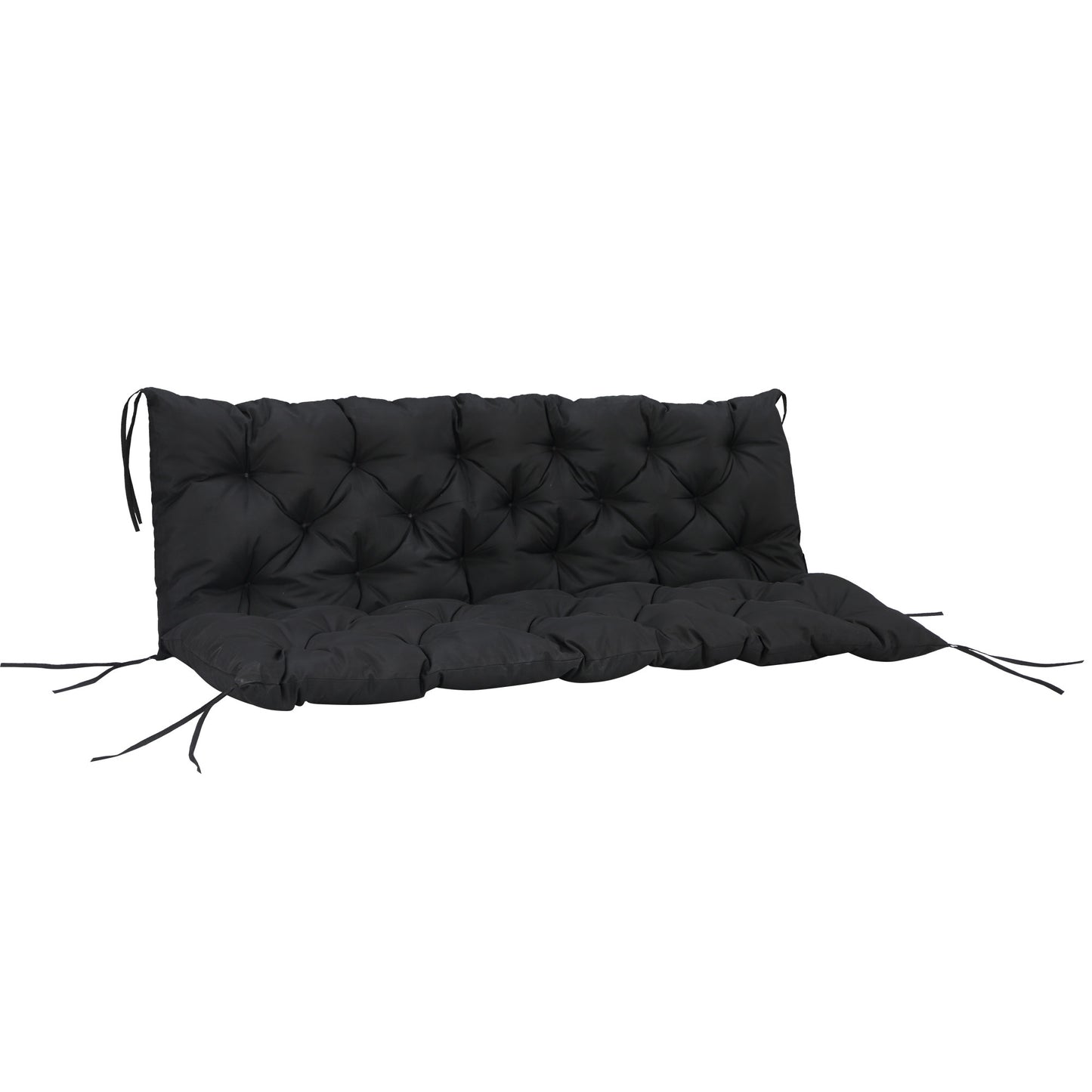 59" x 38" Outdoor Bench Cushion for 3-Seater Furniture - Black