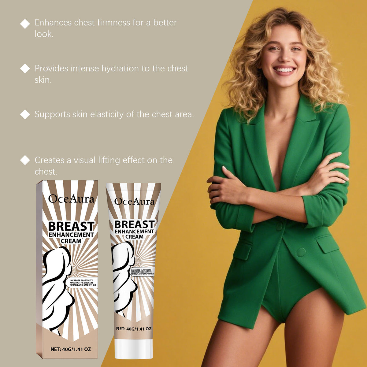 Breast Enlargement Cream - CJ 40g Natural Breast Enhancement Formula